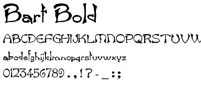 Bart Bold font